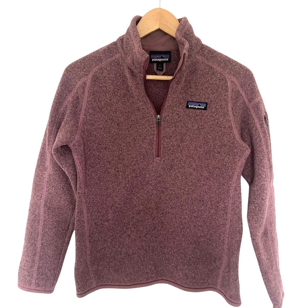 Patagonia Women's Better Sweater Quarter Zip in Mauve Small